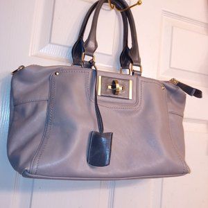 black rivet Gray Satchel with Traps Bag